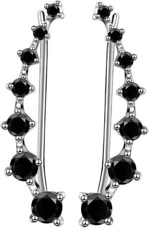 1 Pair Zircon Ear Cuff Earrings for Women Elegant Hook Jewelry with Sparkling Zircon Embellishments Stylish Accessory for Birthdays Weddings and Special Occasions
