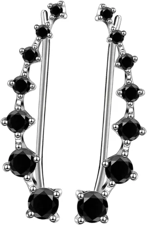 1 Pair Zircon Ear Cuff Hook Earrings for Women Stylish Zircon Ear Studs Comfortable and Durable Accessory for Various Occasions and Fashion Styles