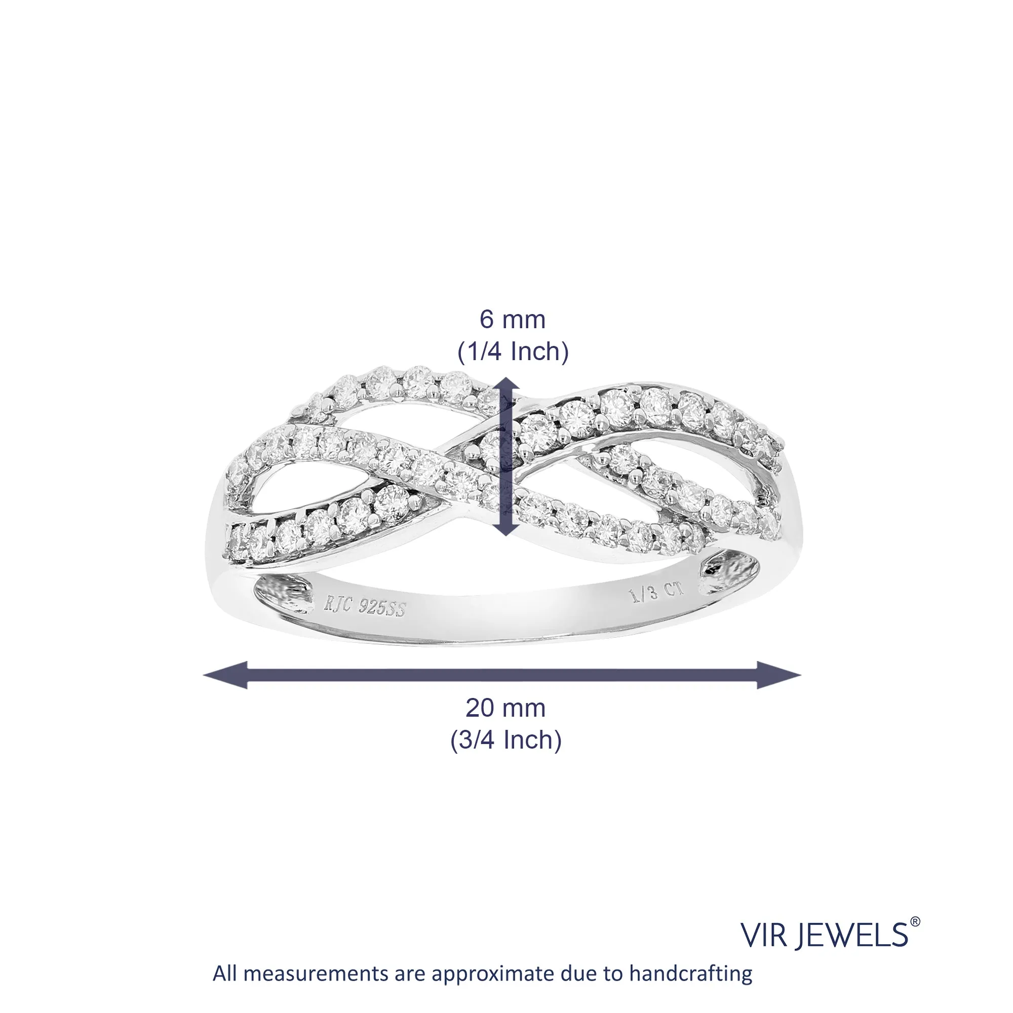 1/3 cttw Round Lab Grown Diamond Prong Set .925 Sterling Silver Engagement Ring