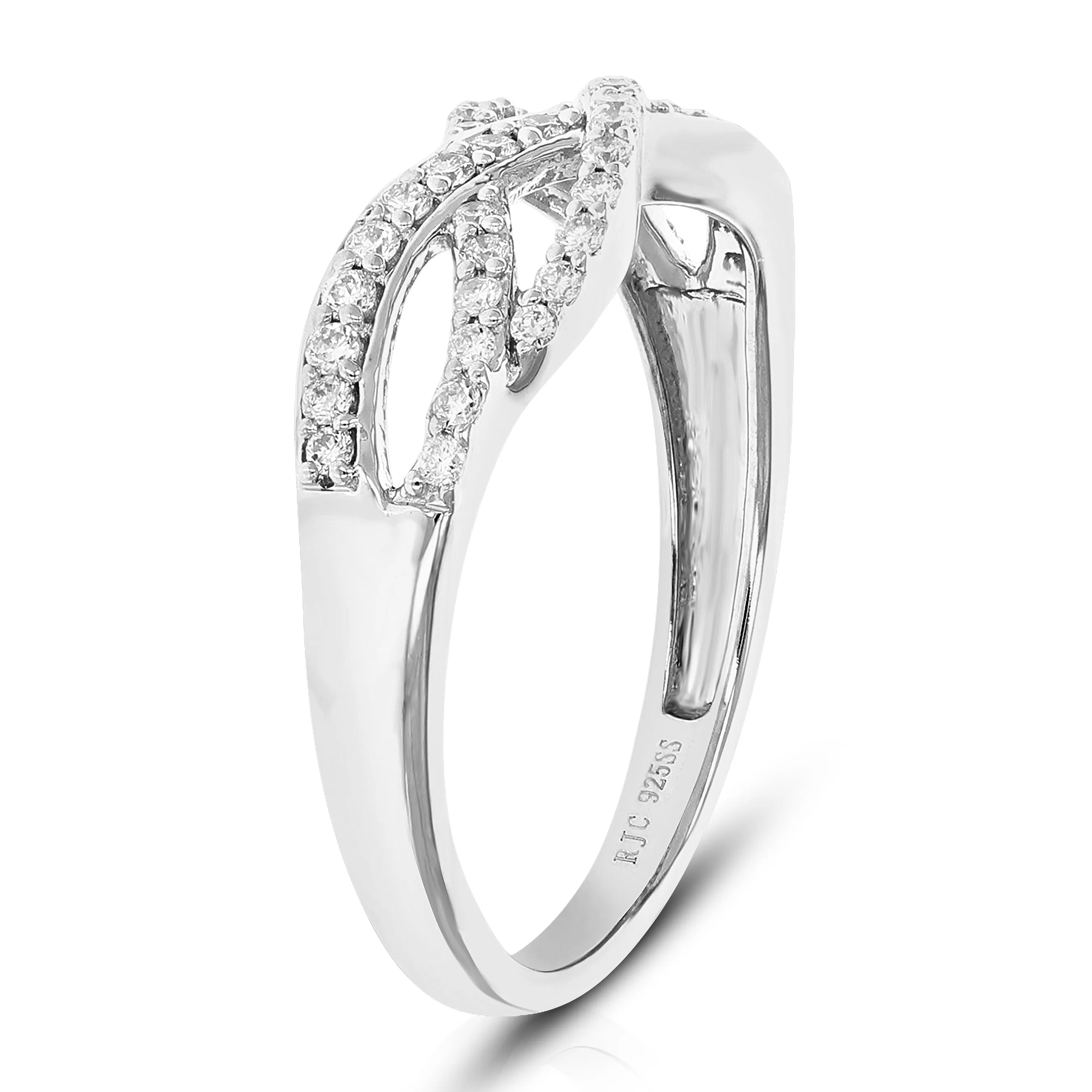 1/3 cttw Round Lab Grown Diamond Prong Set .925 Sterling Silver Engagement Ring