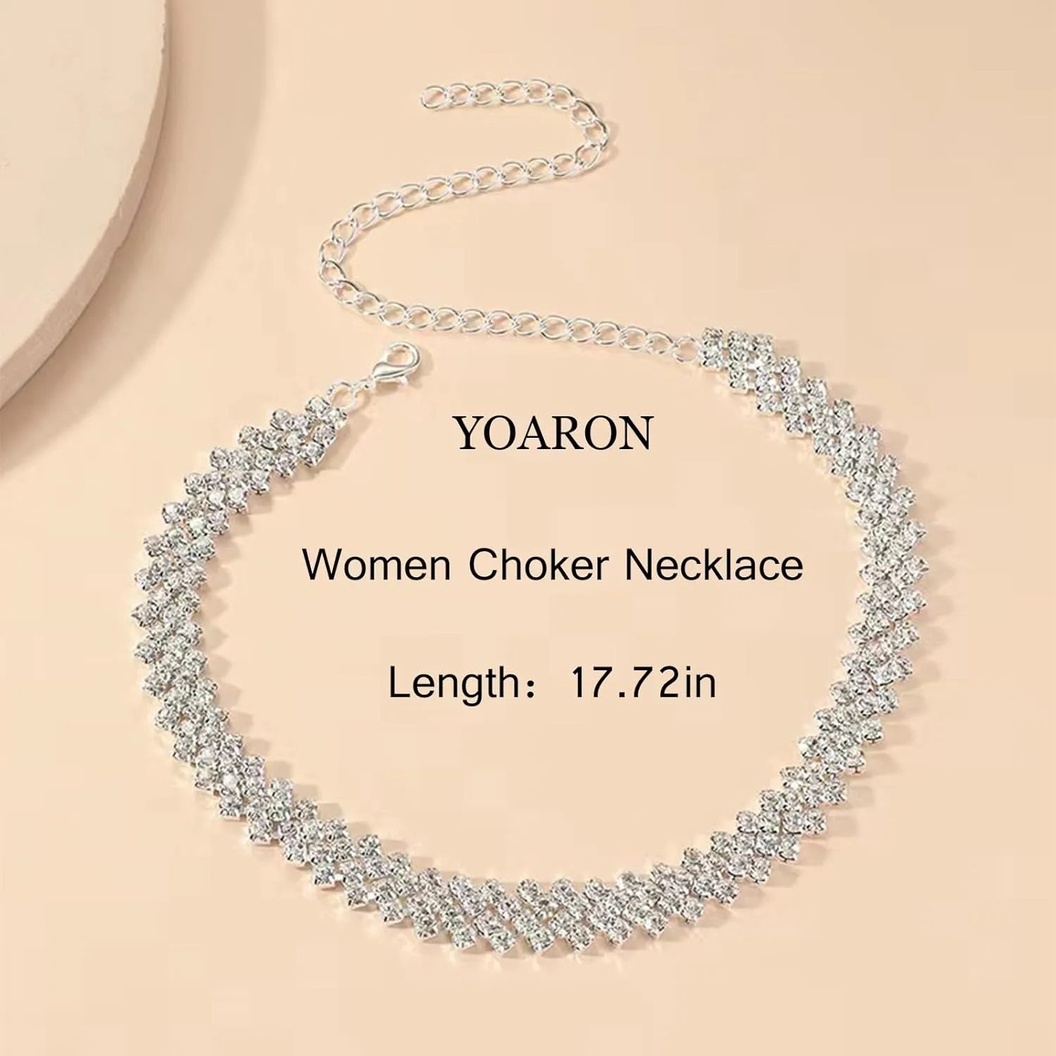 14K Gold/Silver Dainty Choker Necklaces for Women Adjustable Sparkling Stacking Necklaces Aesthetic Simple Chain Necklace Minimalist Jewelry Gifts for Mom Girlfriend
