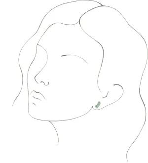 14k Yellow Gold Natural Blue Zircon Ear Climbers Effortless