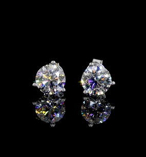 14K WHITE GOLDMartini Earrings Minimalist Feature