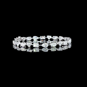 Versatile Item 14K WHITE GOLDStation Necklace