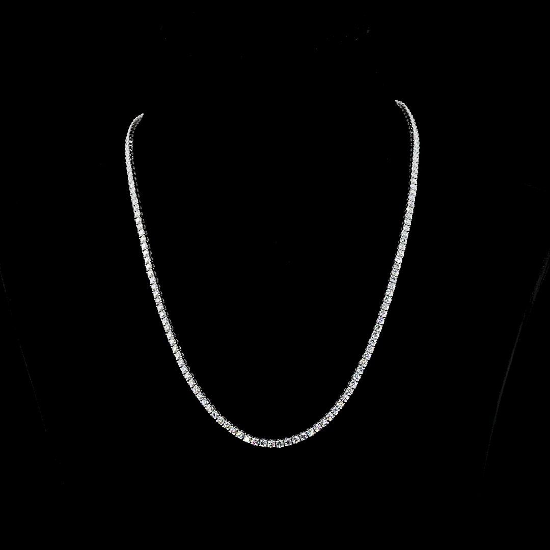 14K WHITE GOLDTennis Necklace Unique Gift Date Night Accessory