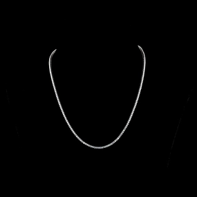 14K WHITE GOLDTennis Necklace Home Accent Handmade Accessory