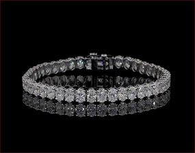 14K WHITE GOLDTennis Necklace Fall Occasion Adornment