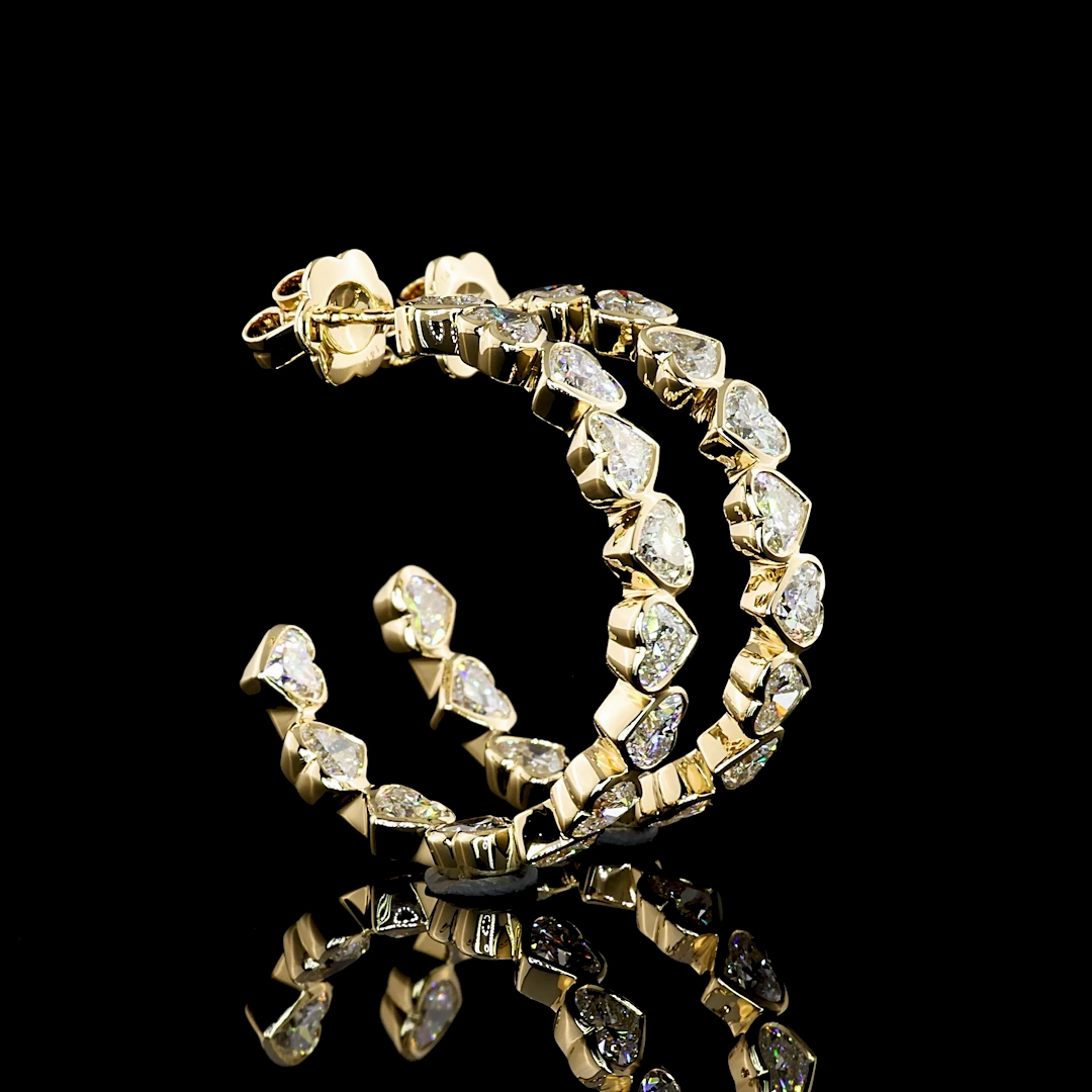 Linear Decoration Stylish Essential 14K YELLOW GOLDEarring Earrings