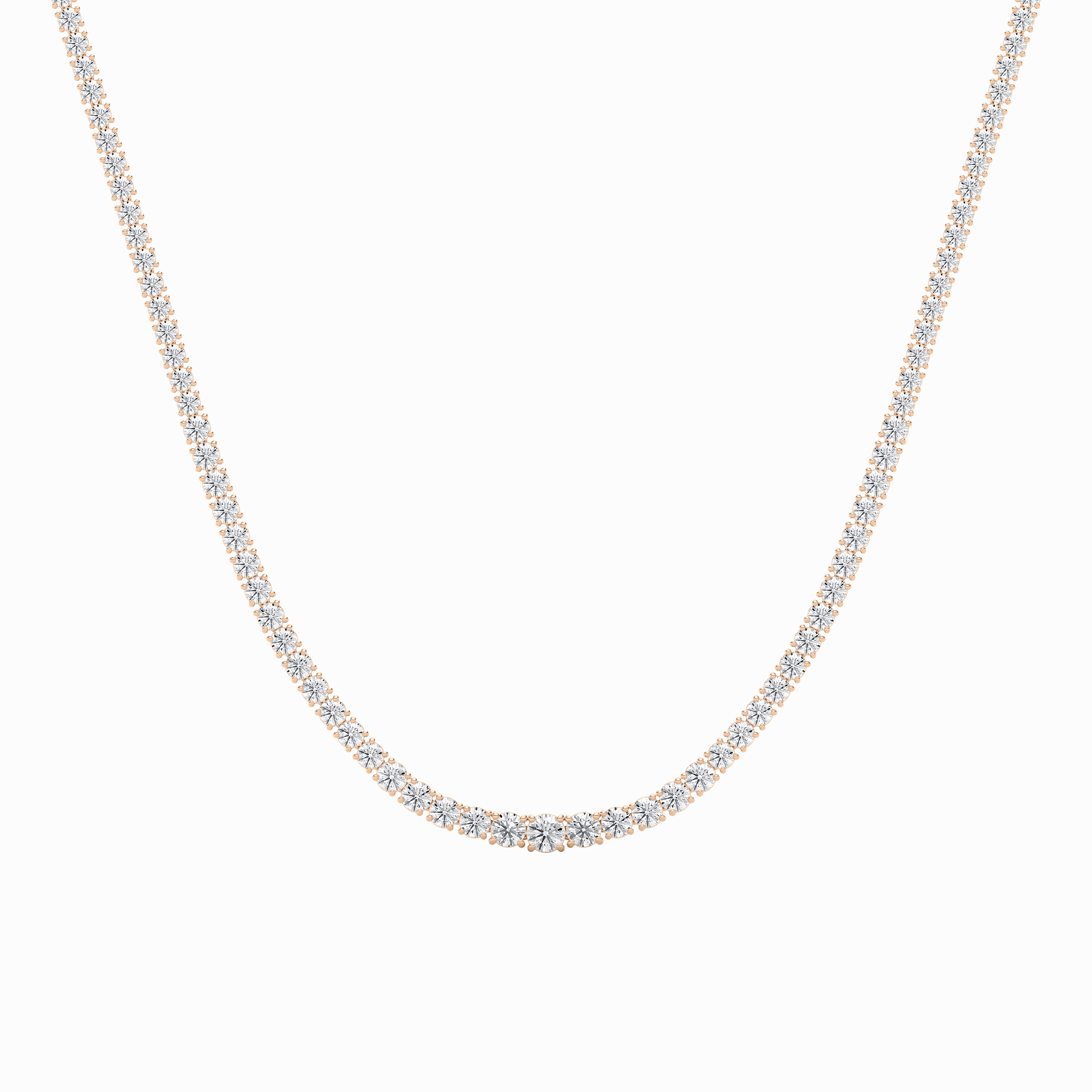 For Faith 18 ? ctw Round Lab Grown Diamond Riviera Tennis Necklace - 18 Inches