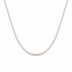 18 ? ctw Round Lab Grown Diamond Riviera Tennis Necklace - 18 Inches Sparkling Detail Creative Accent