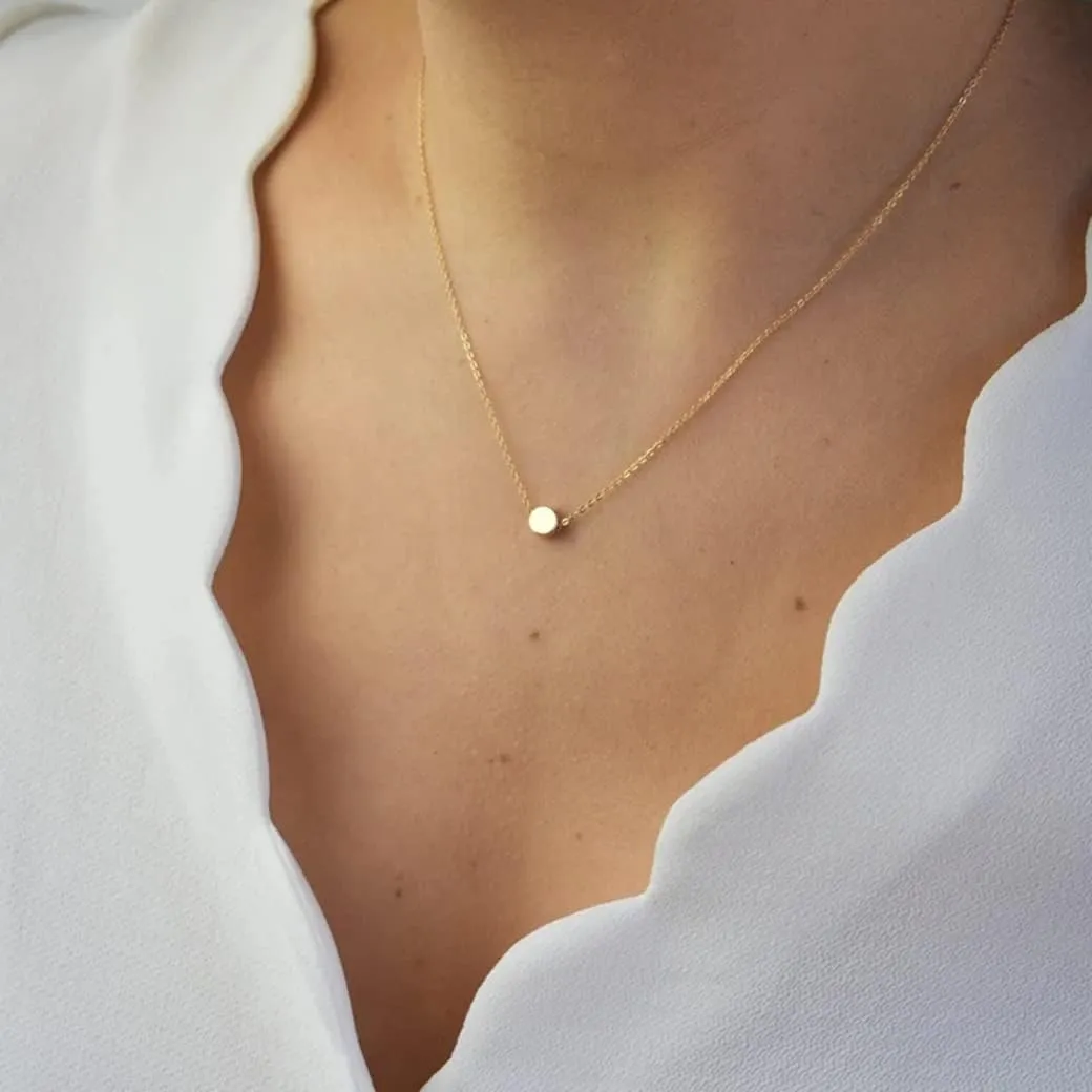 18K Gold Plated Snake Chain Herringbone Necklace Layered Choker Chain Necklaces for Women Dainty Dot Pendant Necklaces Waterproof Jewelry