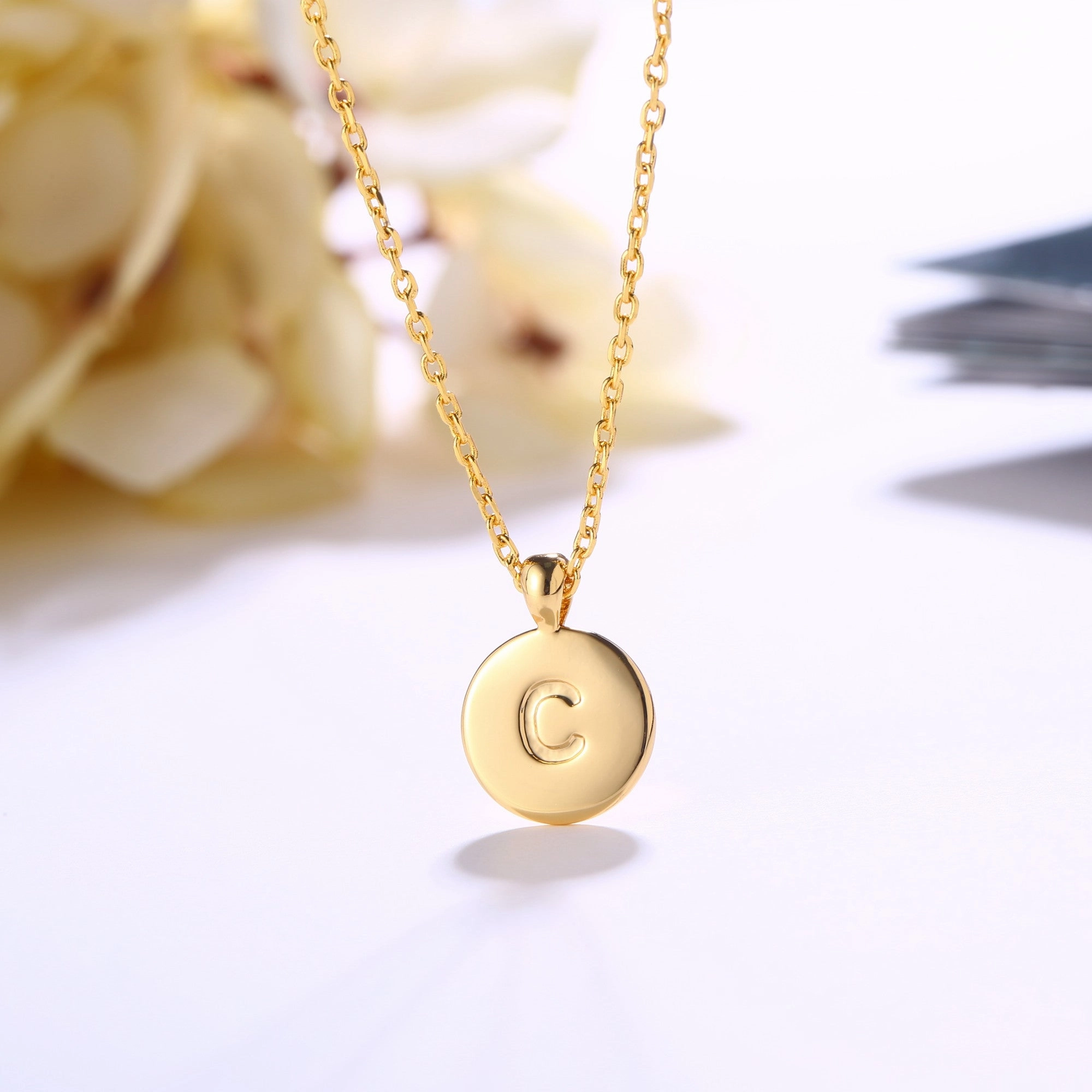 18K Gold Plated Monogram Necklace Exclusive Jewelry