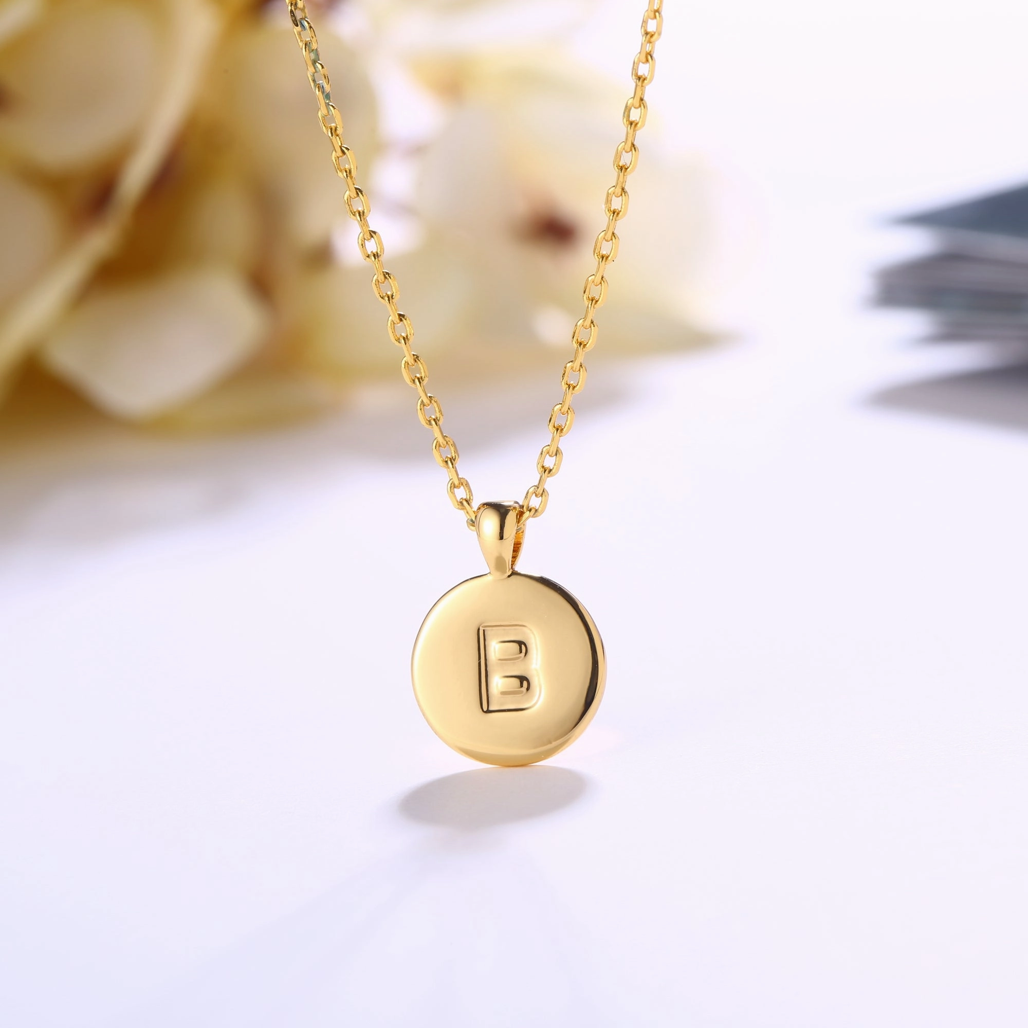 Excellent Item 18K Gold Plated Monogram Necklace