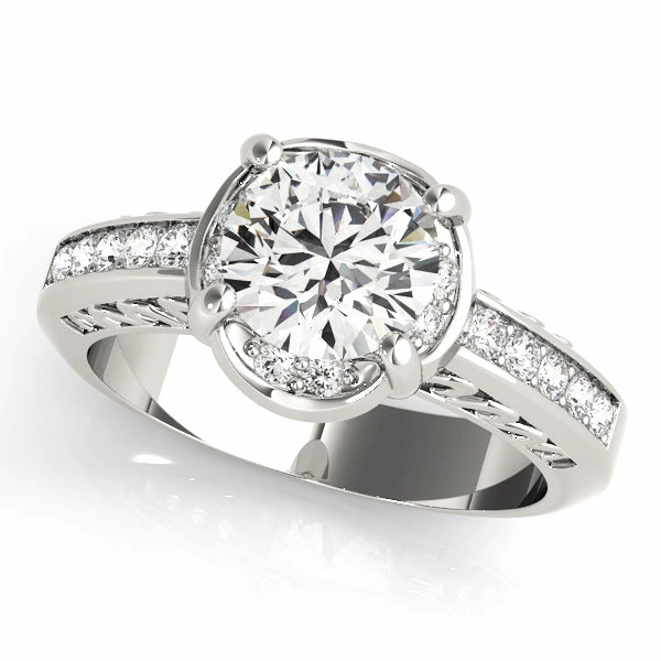 Layer Friendly 1.0 CT Round Diamond Single Row Ring