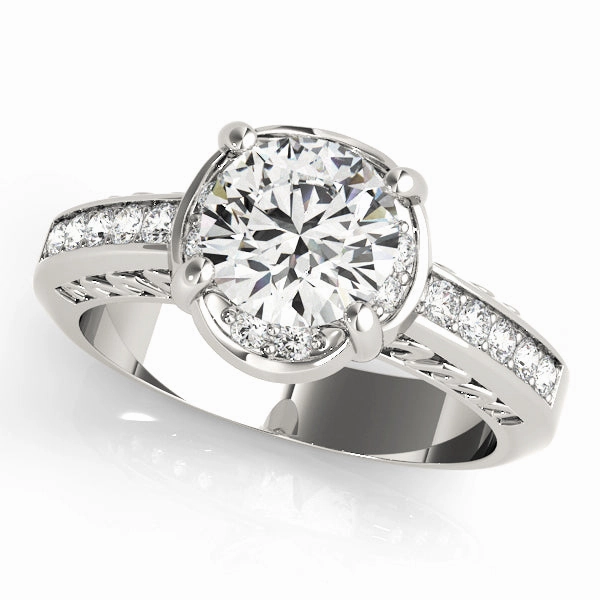 1.0 CT Round Diamond Single Row Ring High-End Decoration