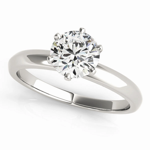 1.0 CT Round Diamond Solitaire Engagement Ring Designer Label Evergreen style