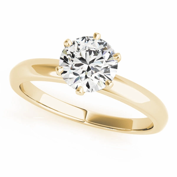 Ensemble Piece High-End Jewelry 1.0 CT Round Diamond Solitaire Engagement Ring
