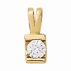 1.0 CT Round Diamond Solitaire Pendant spring look