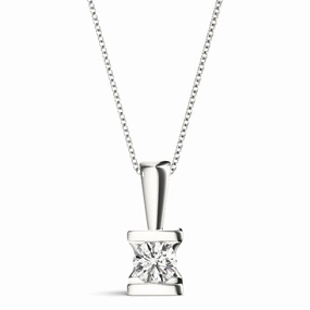 1.0 CT Round Diamond Solitaire Pendant Caring Present