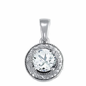 1.0 CT Round Diamond Solitaire Pendant Cool Style Bridal Look