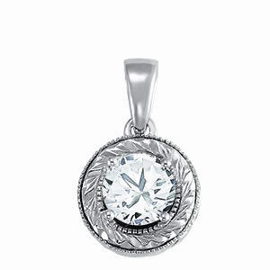 1.0 CT Round Diamond Solitaire Pendant Cool Style Bridal Look