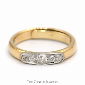 1/2cttw Old European Cut Diamond Band in 18k Yellow Gold Street Fashion