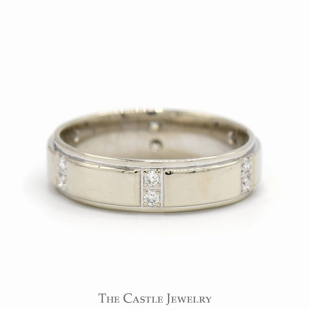 1/4cttw Round Diamond Eternity Band in 14k White Gold investment piece Modern Appearance