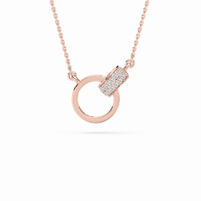 1/5 ctw Round Lab Grown Diamond Modern Interlocking Pendant - 18 Inches Fantastic Adornment Cultural Event
