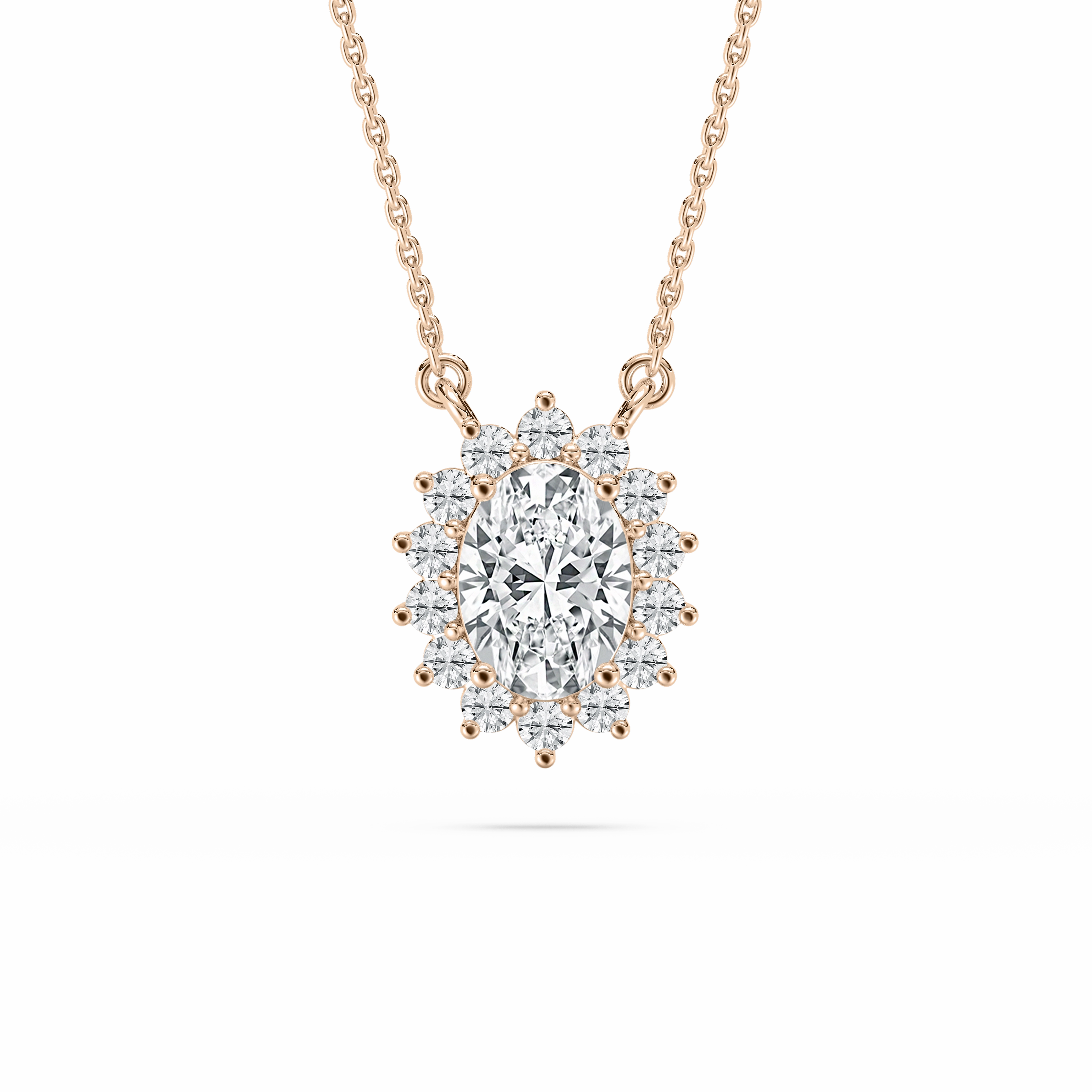 Home Accent Enduring Adornment 1 ? ctw Oval and Round Lab Grown Diamond Star Pendant - 18 Inches