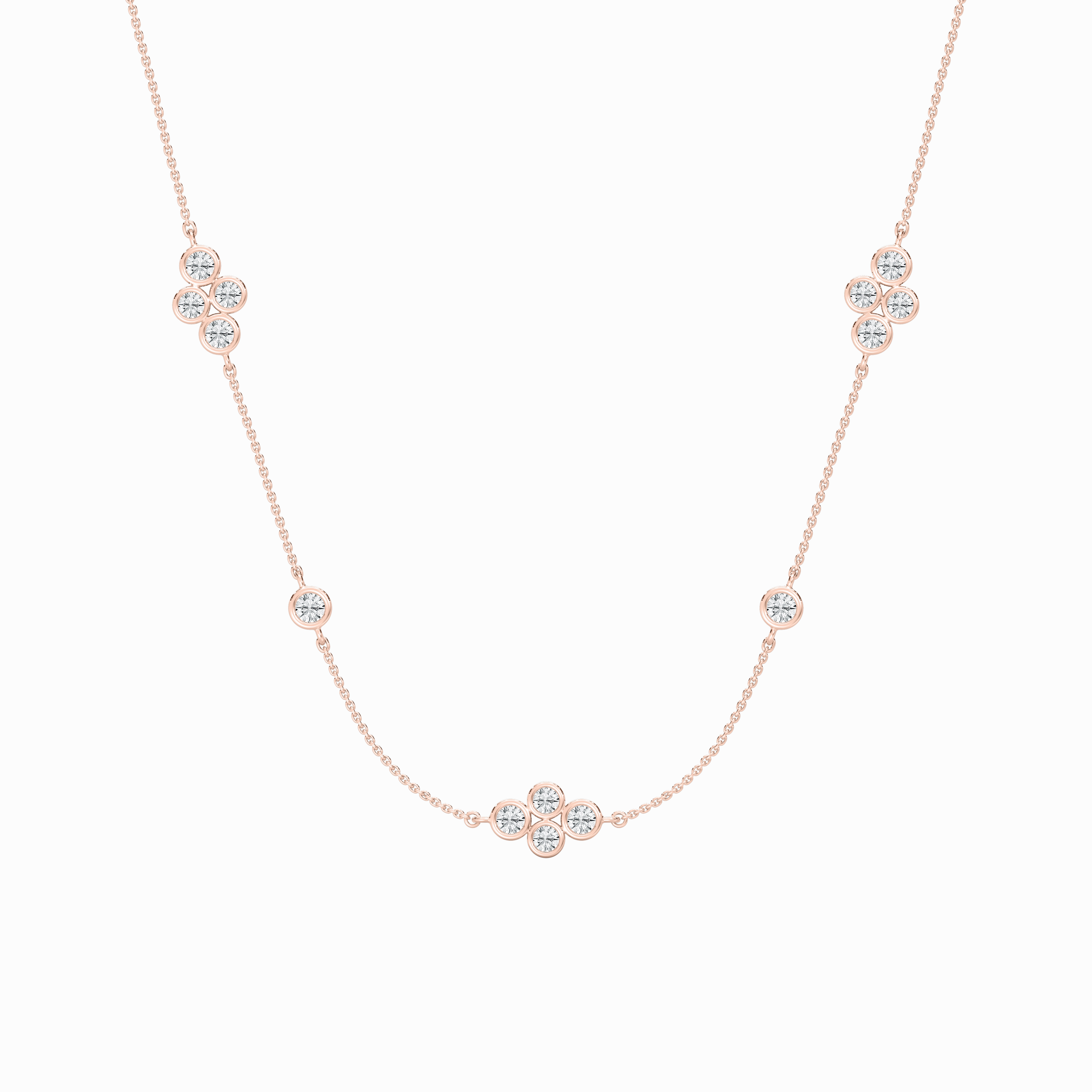 Essential Accessory Autumn Present 1 ? ctw Round Lab Grown Diamond Station Necklace - 18 Inches