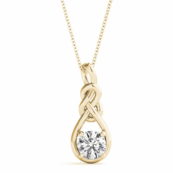 1 CT Round Diamond Love Knot Pendant Soft Detail High-End Gift