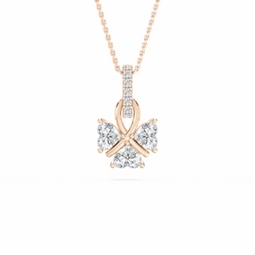 1 ctw Lab Grown Diamond Lucky Heart Pendant - 18 Inches Vacation Travel