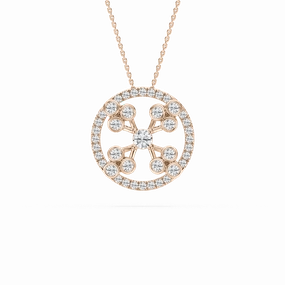 Weekend Outfit Ethical Item 1 ctw Princess Lab Grown Diamond Clover Halo Pendant - 18 Inches