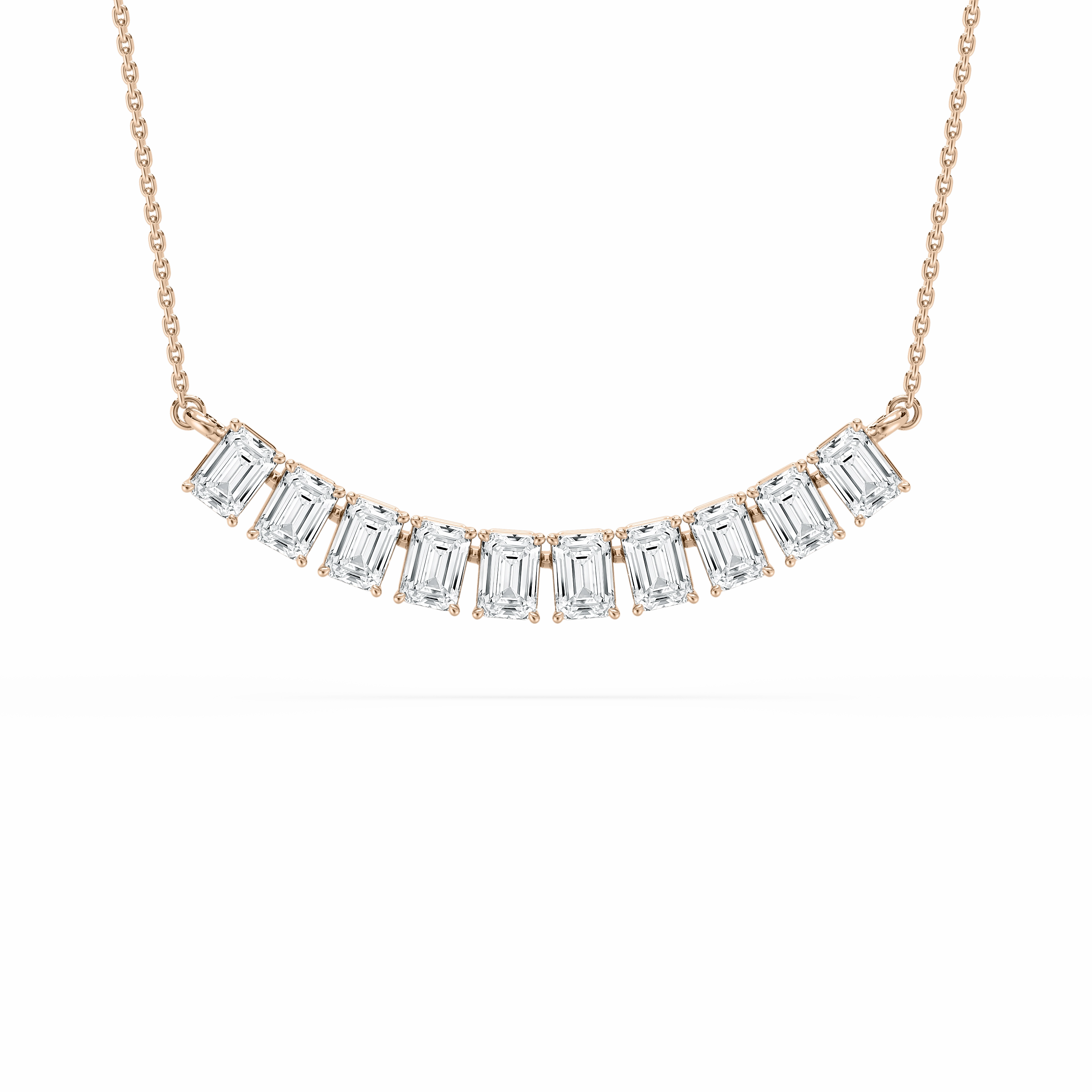 2 ? ctw Emerald Lab Grown Diamond Suspended Station Necklace - 18 Inches Attractive Style art show