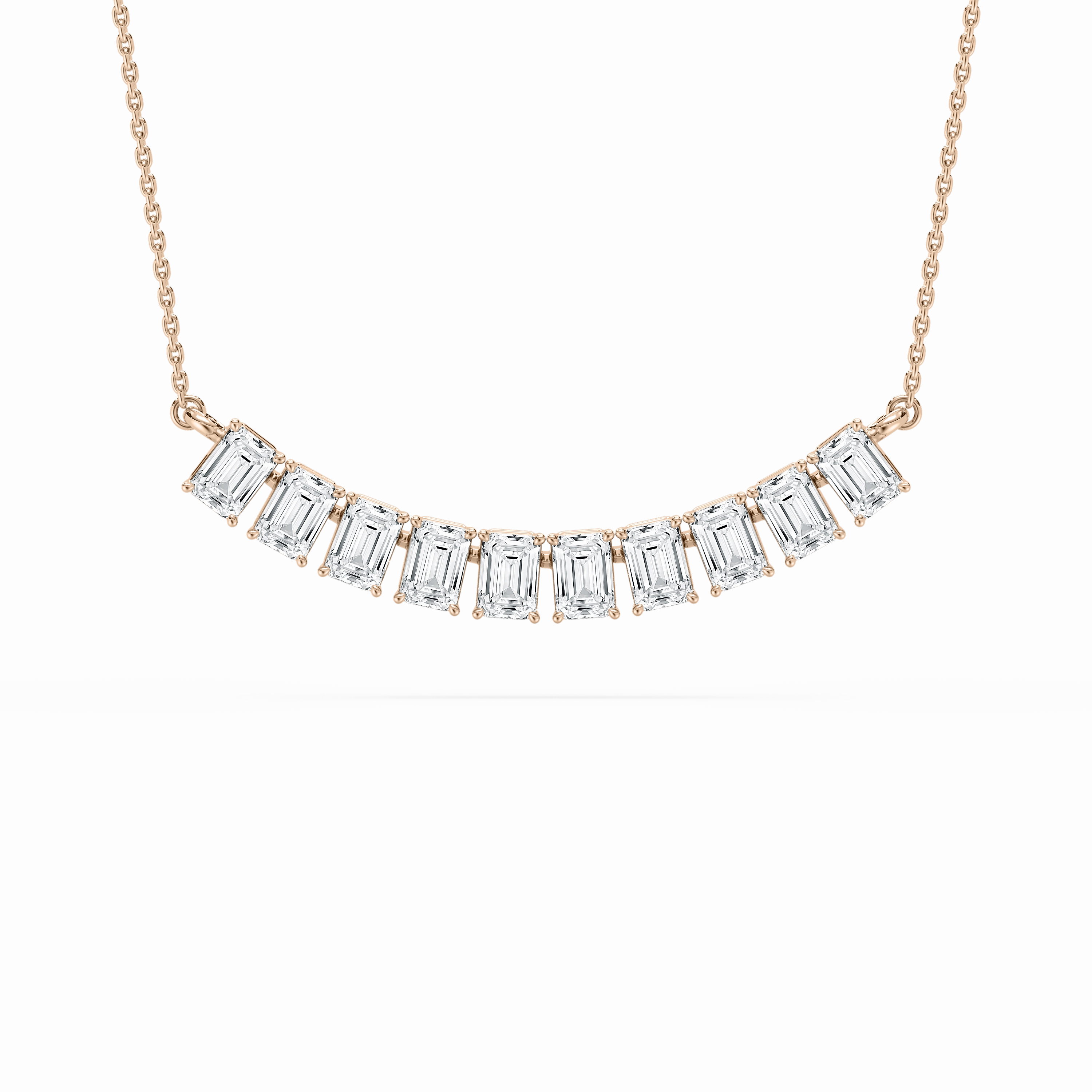 2 ? ctw Emerald Lab Grown Diamond Suspended Station Necklace - 18 Inches elegant design