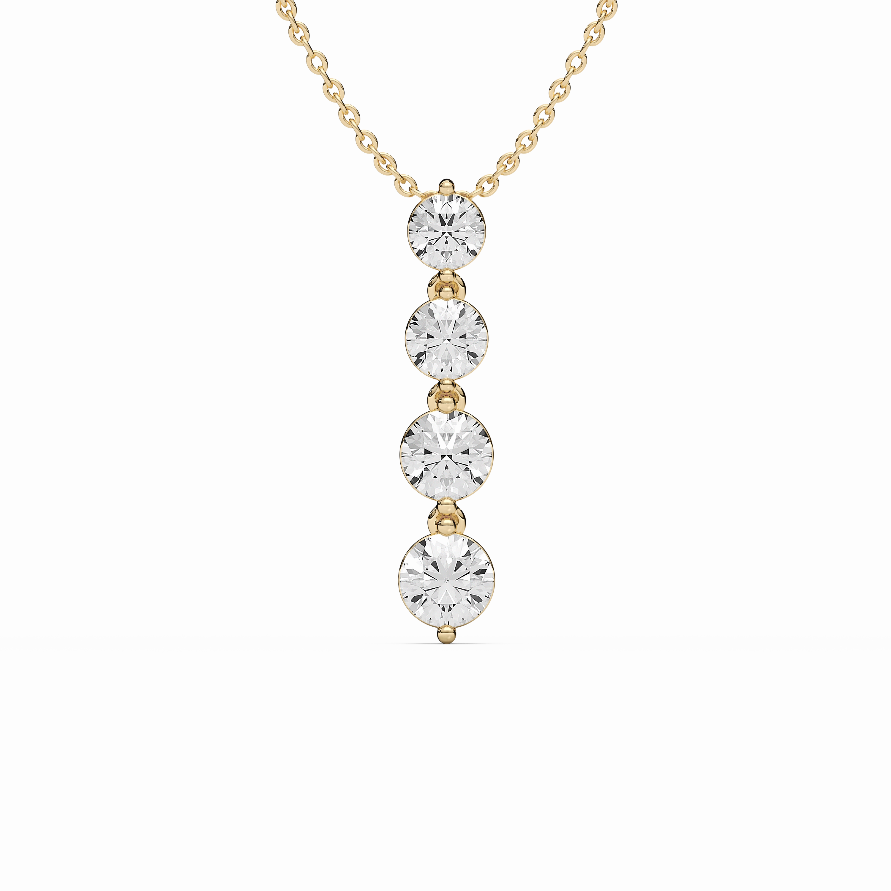 One Of A Kind Item 2 ? ctw Round Lab Grown Diamond Eternal Journey Pendant  - 18 Inches