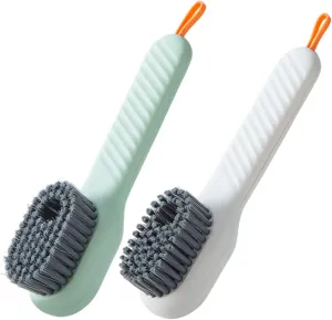 2Pcs Automatic Liquid Adding Shoe Cleaning Brush Gentle Supple Brush for Home Laundry Cleaning for Shoes Delicate Fabrics