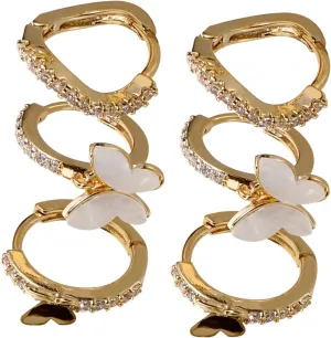 3 Pairs Hoop Earrings Set for Women Minimalist Circle Earrings Chic Design for Everyday Wear and Special Occasions Skin Friendly and Durable Jewelry