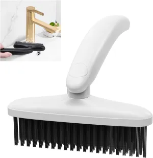 360 Degree Rotating Crevice Cleaning Brush- Household Hard Bristle Cleaning Brush, Multifunctional Bathroom Cleaning Tools for Kitchen Sink, Window, Tile, Toilet Seat (1, White)