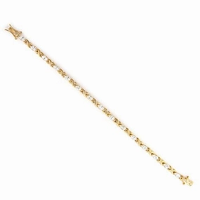 36713 - Gold Brass Bracelet with AAA Grade CZ  in Clear Tech Inspired