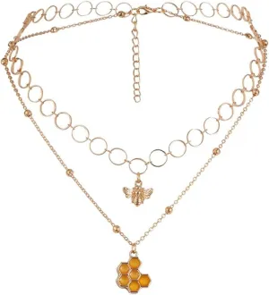 3D Animals Layered Pendant Necklaces Vintage Stackable Anniversary Necklaces Promise Necklaces for Women Lady (Gold, One Size)