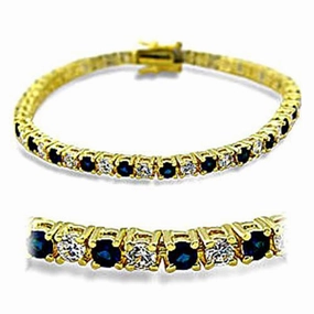 Never-Ending Charm Coastal vibe 415903 - Gold Brass Bracelet with Synthetic Spinel in Sapphire
