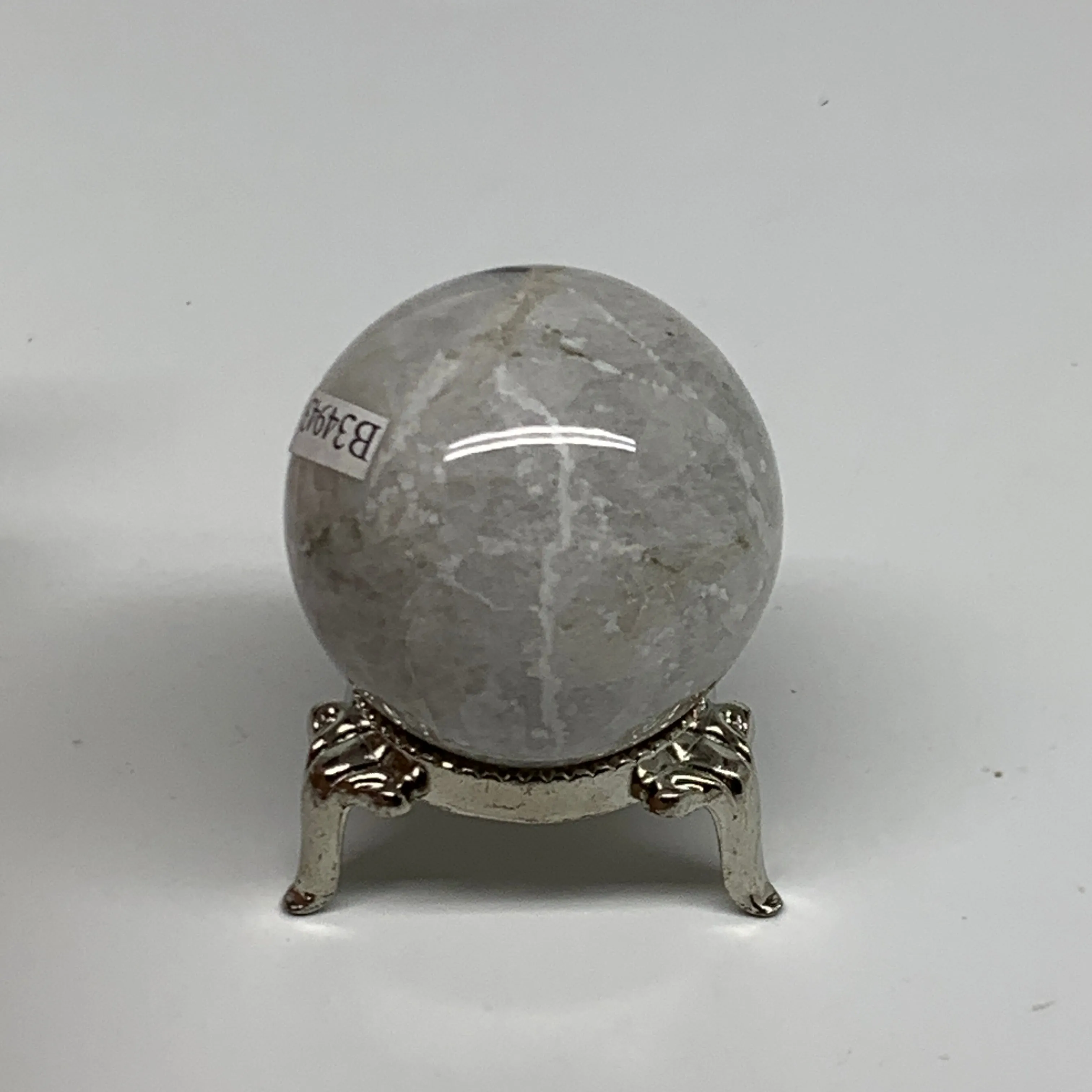 88.7g, 1.6"(40mm), Natural Rainbow Moonstone Sphere Ball Gemstone, B34943