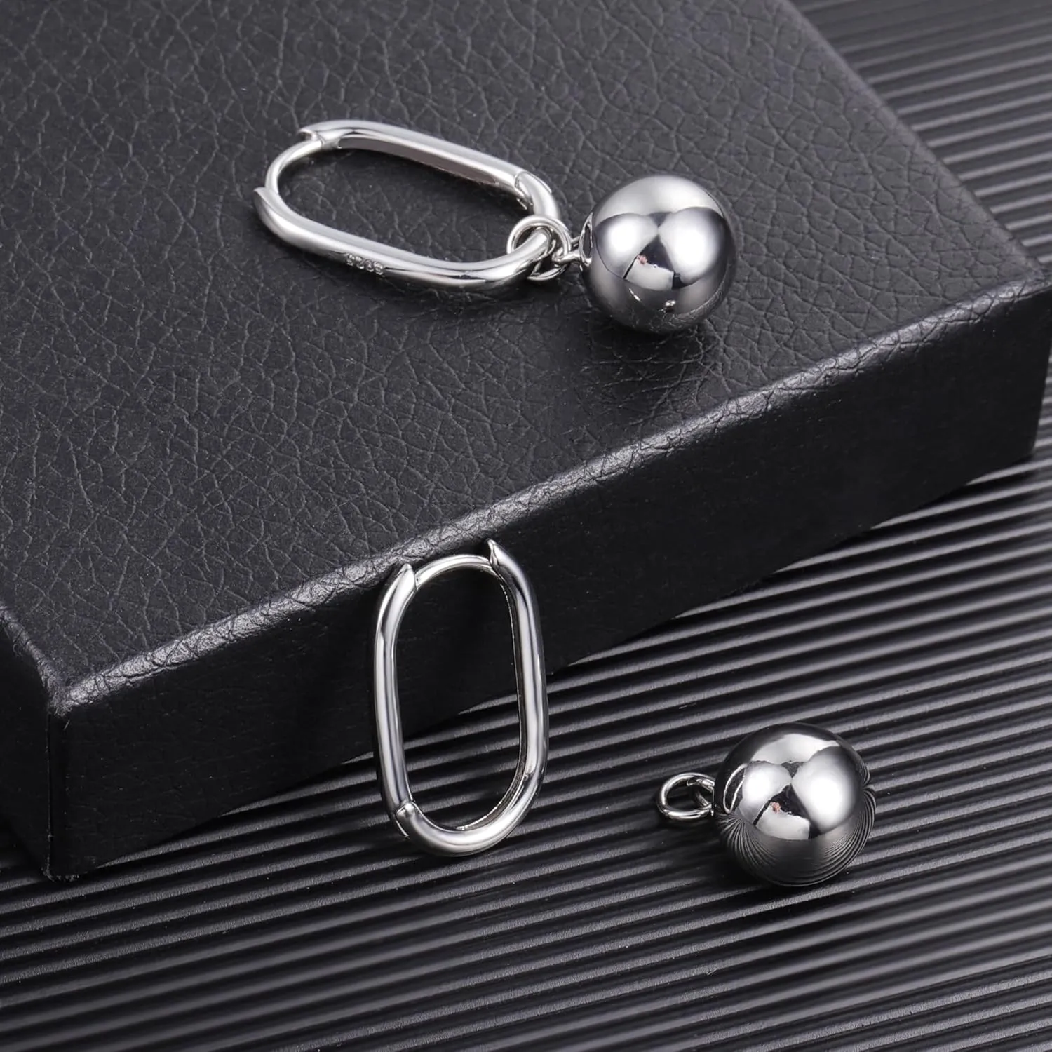 925 Sterling Silver Ball Drop Dangle Earrings Hypoallergenic Ball Drop Earrings for Women Fashion Jewelry