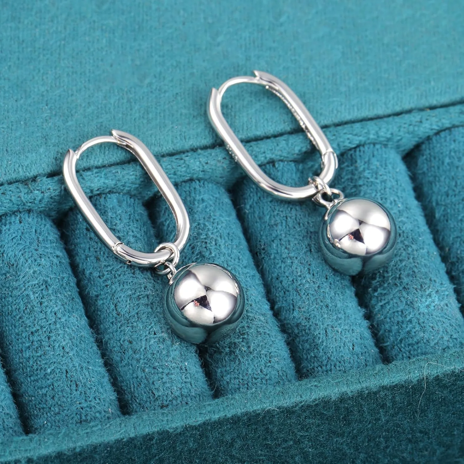 925 Sterling Silver Ball Drop Dangle Earrings Hypoallergenic Ball Drop Earrings for Women Fashion Jewelry