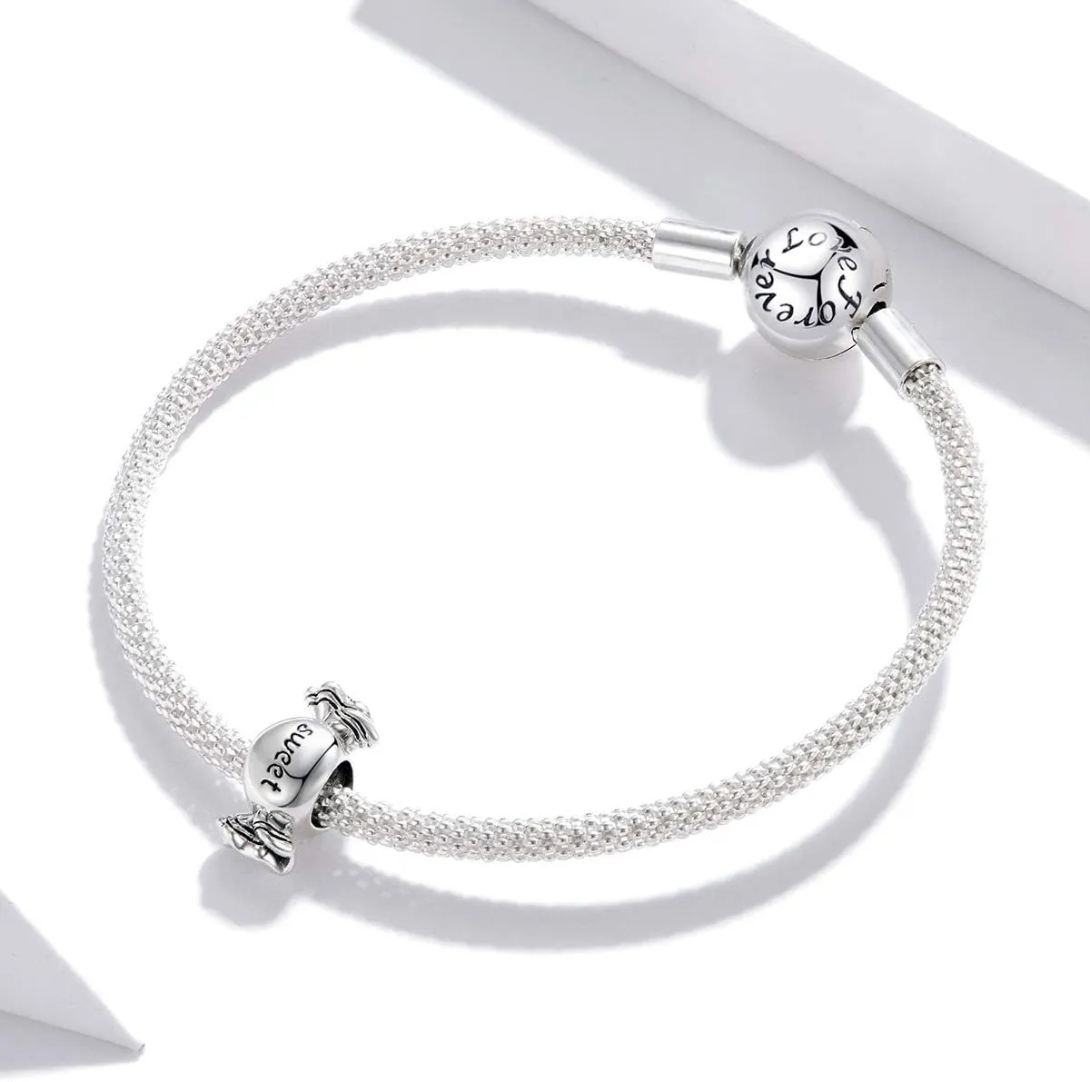 925 Sterling Silver Chocolate Cake Charm Poached Egg Charm Biscuit Charm Rainbow Ice Cream Charm Sweet Candy Charm for Pandora Charm Bracelet