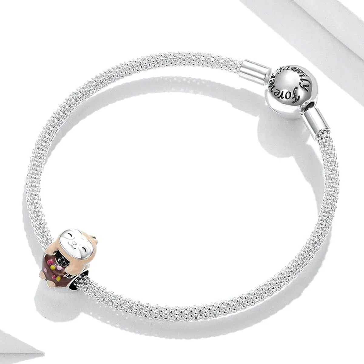 925 Sterling Silver Donut Charm Pig Charm Owl Charm Mouse Charm Bear Charm Bee Charm Panda Charm Cat Charm for Pandora Charm Bracelet