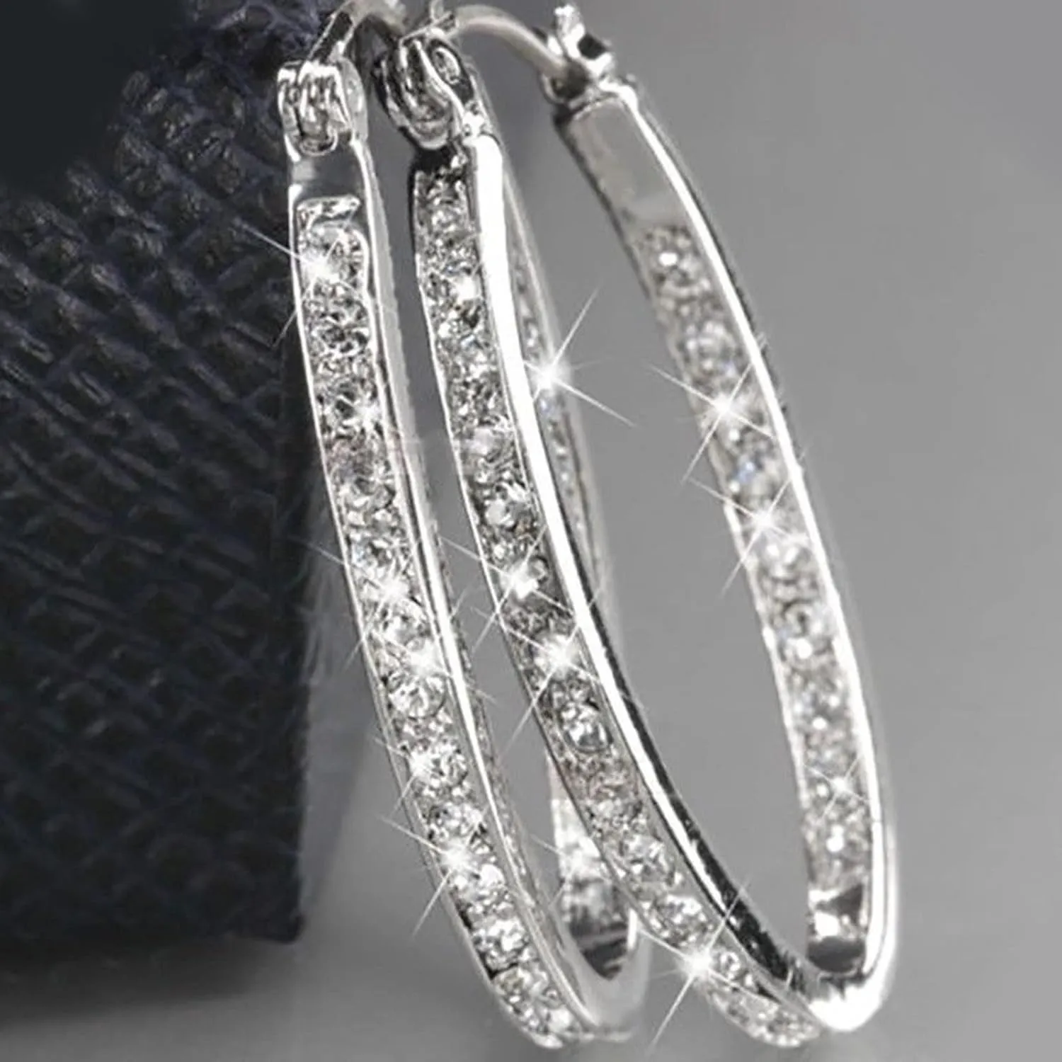 925 Sterling Silver Hoop Earrings Fashion Hypoallergenic Big Hoop Earrings Jewelry Gifts for Women