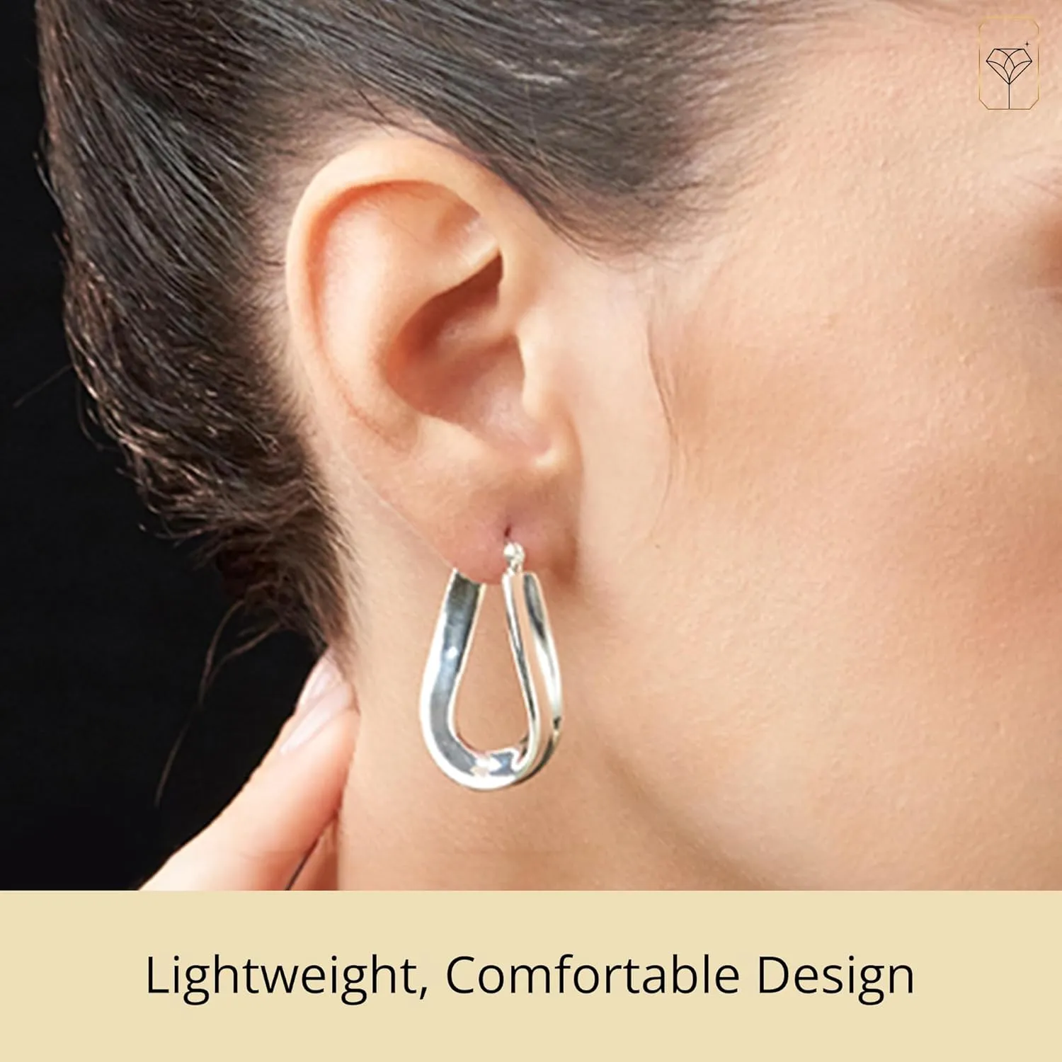 925 Sterling Silver Hypoallergenic Chunky Hoop Earrings for Women | Anti Tarnish Hoops in Various Styles by MAX   STONE