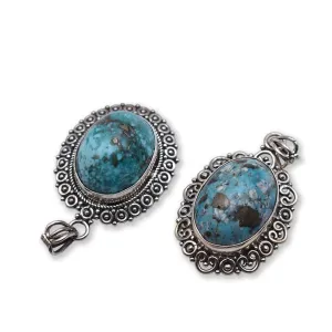 925 Sterling Silver Iranian Turquoise Pendant